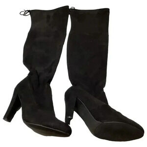 Steve Madden Womens 11 Thigh High Over the Knee Boots Black Pull On Heels